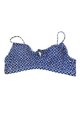 Decree Blue and Purple Retro Swim Top